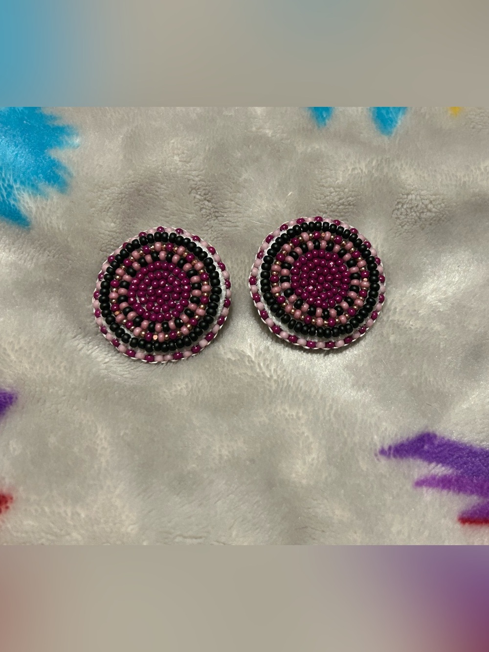 Indigenous made beaded earrings
